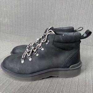 Sorel Womens Size 12 Black Hi-Line Hiking Boots Lace-Up Waterproof